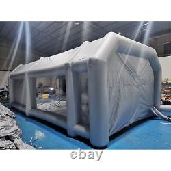 Grande cabine de peinture gonflable portable pour voiture avec 2 filtres et tente de garage pour couvrir la voiture.