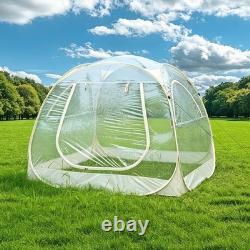 Grande tente bulle à déploiement instantané, abri extérieur transparent en forme de dôme avec panneaux en PVC
