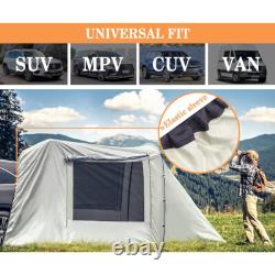 Grande tente d'extension arrière pour coffre de voiture spacieuse, tente de camping étanche pour SUV