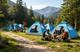 Grande Tente De Camping 2/3/4 Personnes, Tente L&eacute;g&egrave;re D&rsquo;ext&eacute;rieur, Tente D&ocirc;me 200x200 Cm