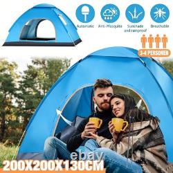 Grande tente de camping 2/3/4 personnes, tente légère d’extérieur, tente dôme 200x200 cm