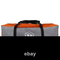 Grande tente de camping Tipi imperméable pour 6 personnes, abri en cône pyramidal extérieur gris