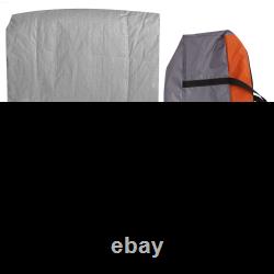 Grande tente de camping Tipi imperméable pour 6 personnes, abri en cône pyramidal extérieur gris