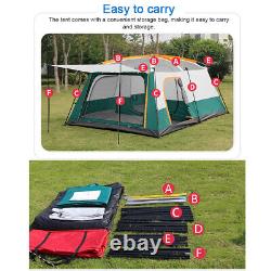 Grande tente de camping abri pour 8-12 personnes, pêche, randonnée, abri contre le soleil O7S9