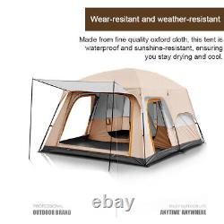 Grande tente de camping abri pour 8-12 personnes, pêche, randonnée, abri contre le soleil O7S9