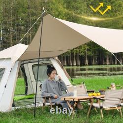 Grande tente de camping automatique pop-up imperméable à la pluie avec auvent pour la randonnée