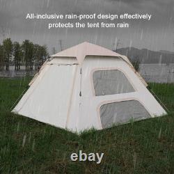 Grande tente de camping automatique pop-up imperméable à la pluie avec auvent pour la randonnée