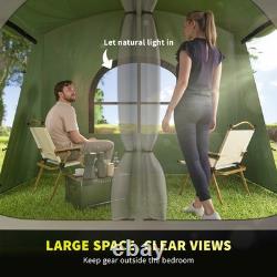 Grande tente de camping familiale tunnel 4 personnes avec porche et chambre intérieure 3000mm
