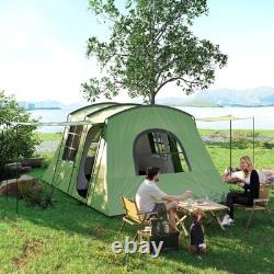 Grande tente de camping familiale tunnel 4 personnes avec porche et chambre intérieure 3000mm