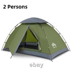 Grande tente de camping pour 1-2 personnes, idéale pour festivals et pêche en plein air.
