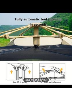 Grande tente de camping pour famille nombreuse avec système hydraulique, facile à monter, 280 cm x 280 cm