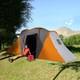 Grande Tente De Camping Tunnel Avec 2 Chambres Et Un Espace De Vie, Imperm&eacute;abilit&eacute; De 2000 Mm