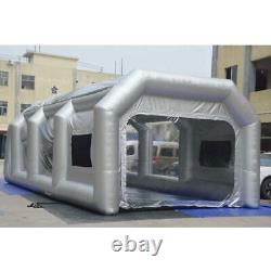 Grande tente de garage couvrante portable et gonflable avec cabine de peinture pour voiture et 2 filtres.