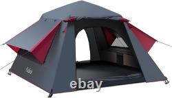 Grande tente dôme imperméable pop-up automatique pour 3 personnes, 83 pouces