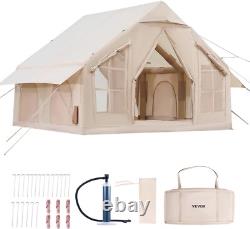 Grande tente gonflable facile à installer pour 4-6 personnes pour le camping/glamping avec pompe