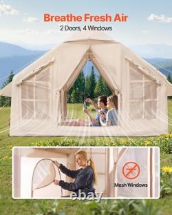 Grande tente gonflable facile à installer pour 4-6 personnes pour le camping/glamping avec pompe
