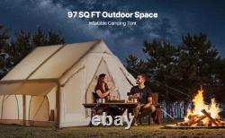 Grande tente gonflable facile à installer pour 4-6 personnes pour le camping/glamping avec pompe