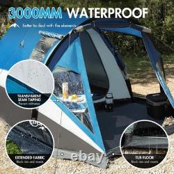 Grande tente pop-up automatique 3-4 personnes. Pour camping, plage, randonnée, abri extérieur.