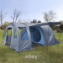 Grande tente tunnel, immense tente familiale pour camping en plein air et fêtes.