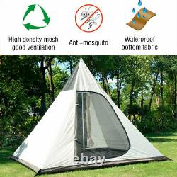 Imperméable Style Indien Grand Pyramide Teepee Tipi Tent Camping Familial 4 Personnes