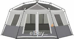 Instantané De La Cabine À Six Pans Tente De Grandes Fenêtres Ventilation Huit Campers Confortable