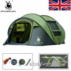Instantané Pop Up 3 Tente De 4 Personnes Famille Waterproof Backpacking Randonnée Camping Tente