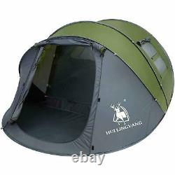 Instantané Pop Up 3 Tente De 4 Personnes Famille Waterproof Backpacking Randonnée Camping Tente
