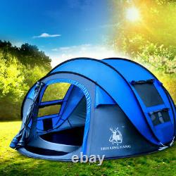 Instantané Pop Up Tente 3-4 Personnes Tente Familiale Camping Randonnée Respirant Extérieure