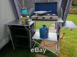 Kampa Hayling Air 6 + Tente + Cuisine + Auvent + Accessoires Tapis De Sol