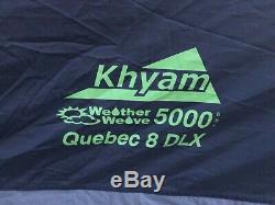 Khyam Québec 8 Grande Tente Familiale DLX 10 Places / 10 Hommes Avec Tapis Et Empreinte