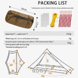Lanshan 1 Personne Homme Tente Ultra-légère 3 Saisons Backpacking Randonnée Camping Sauvage