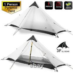 Lanshan 1 Personne Outdoor Ultralight Camping Tente 3 Saison Professionnelle 15d Tente