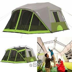 Lumineux Lumière Naturelle 9 Personnes Tente De Cabine Instantanée Avec Écran Chambre Camping En Plein Air