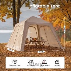 NAIZEA Tente Gonflable Tente à Gonfler Imperméable Air Glamping pour 4 à 6 Personnes avec Pompe