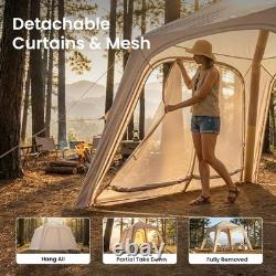 NAIZEA Tente Gonflable Tente à Gonfler Imperméable Air Glamping pour 4 à 6 Personnes avec Pompe