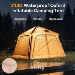 NAIZEA Tente Gonflable Tente à Gonfler Imperméable Air Glamping pour 4 à 6 Personnes avec Pompe