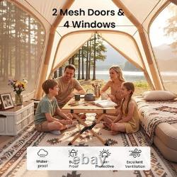 NAIZEA Tente Gonflable Tente à Gonfler Imperméable Air Glamping pour 4 à 6 Personnes avec Pompe