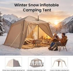 NAIZEA Tente Gonflable Tente à Gonfler Imperméable Air Glamping pour 4 à 6 Personnes avec Pompe