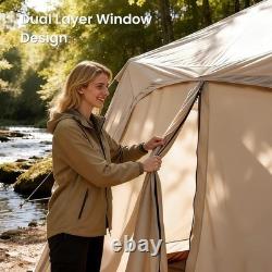 NAIZEA Tente Gonflable Tente à Gonfler Imperméable Air Glamping pour 4 à 6 Personnes avec Pompe