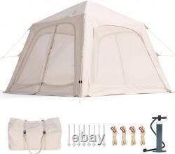NAIZEA Tente Gonflable Tente à Gonfler Imperméable Air Glamping pour 4 à 6 Personnes avec Pompe