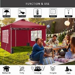 Nouveau! Pop Up Gazebo 3x3m Tente Waterproof Commercial Large Camping Black Tents Uk