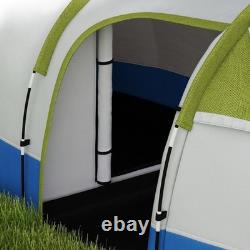 Nouveau style Outsunny tente de camping 2-3 personnes avec chambre, salon / porche vert