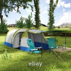 Nouveau style Outsunny tente de camping 2-3 personnes avec chambre, salon / porche vert