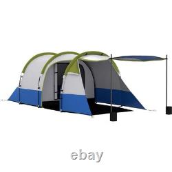 Nouveau style Outsunny tente de camping 2-3 personnes avec chambre, salon / porche vert