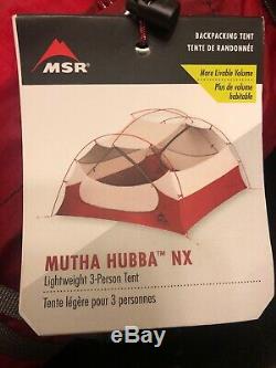 Nouvelle Msr Mutha Hubba Nx Tente 3 Personne Camping Canopy Abri Extérieur