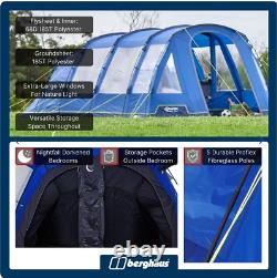 Nouvelle tente familiale Berghaus Adhara 700 Nightfall avec tapis de sol cousu, prix de vente recommandé de £800.