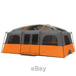 Noyau 12 Personne Camping Double Les Portes D'entrée Et Une Grande Fenêtre De Cabine Tente Orange