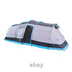 OLPRO Stafford 6.0 Tente Tunnel Grise 6 Personnes, Imperméable, Écran en Maille, 2 Portes