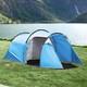 Outsunny Tente De Camping 3 Personnes à Deux Chambres Avec Housse De Pluie Résistante Aux Intempéries Pour Aventure