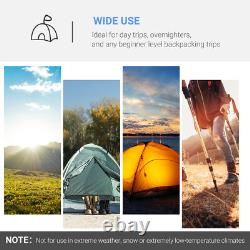 Outsunny Tente de Camping 3 Personnes à Deux Chambres avec Housse de Pluie Résistante aux Intempéries pour Aventure